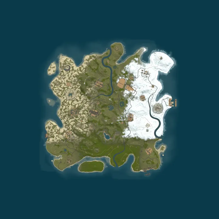 Map of [PvE] - VANGUARD RUST - PvE, No killing, No Raiding, 1/2 decay.