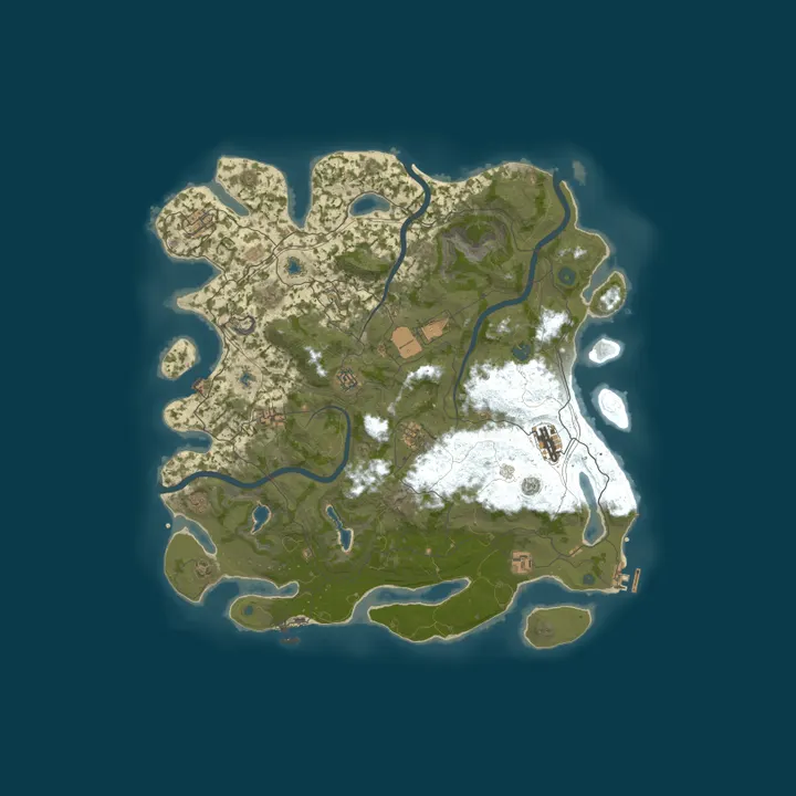 Map of A Shockbyte Rust Server