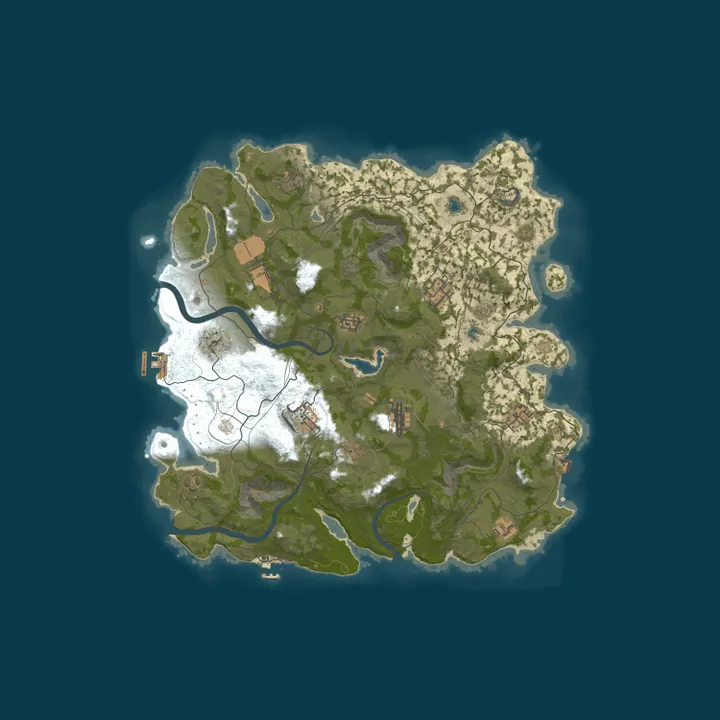 Map of A Shockbyte Rust Server