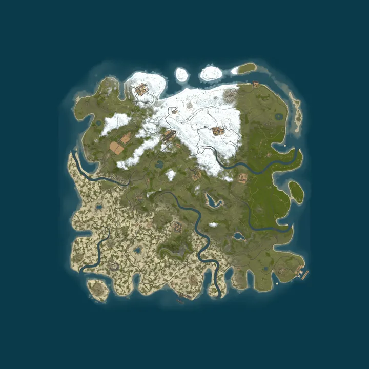 Map of A Shockbyte Rust Server