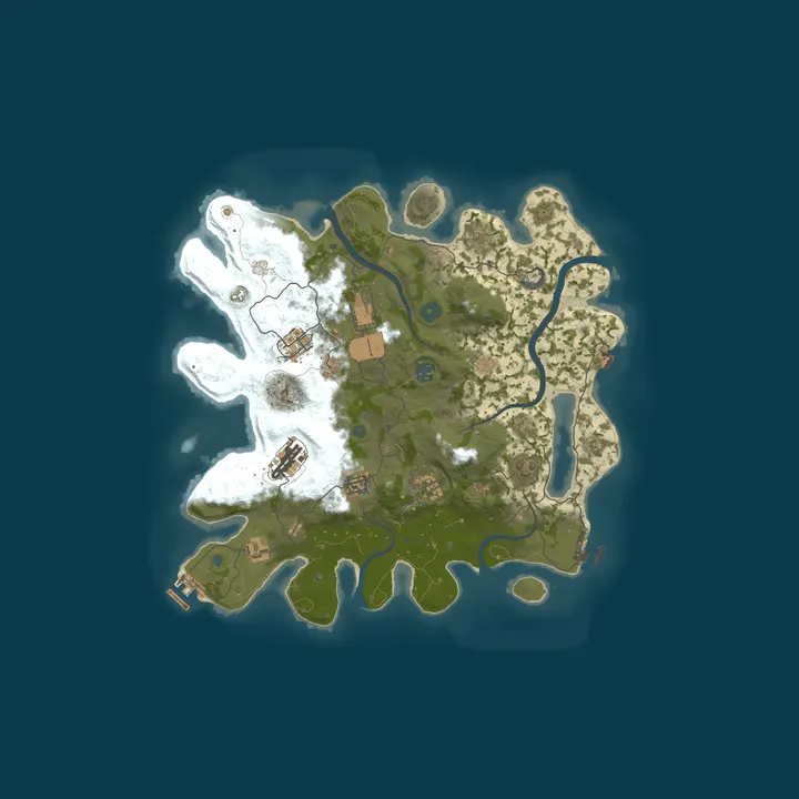 Map of RUSTWORLD.CC [US] Miami - Main | Monthly/PvP | Wiped: 10/01