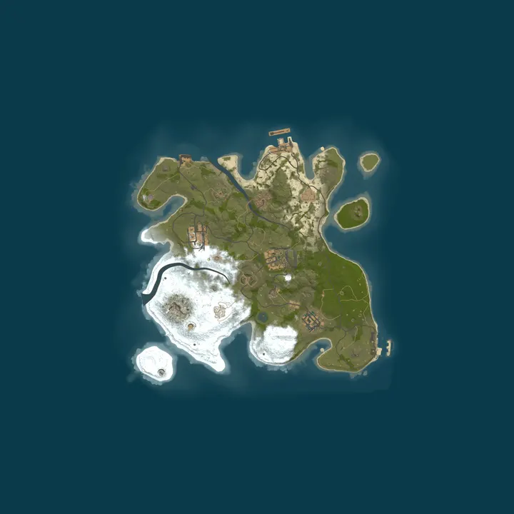 Map of 圆心云北冥游戏系统Rust服务器