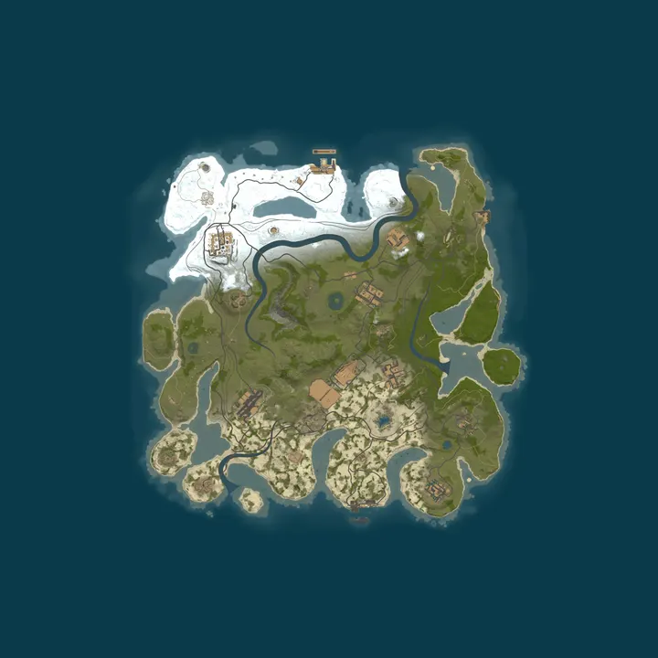 Map of Lone Wolf Rust | Solo Only, Monthly, Vanilla, No BP Wipes