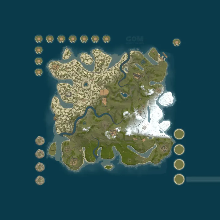 Map of GOM 10x PVE Grumpy Old Man |Kits|Skins|BackPack|Shop|RaidableBa
