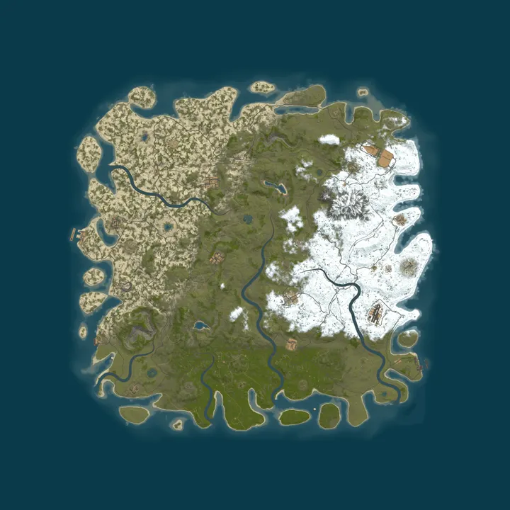 Map of RustGamingNation 75x PvE [Events|Purge|Zombies|SkillTree]