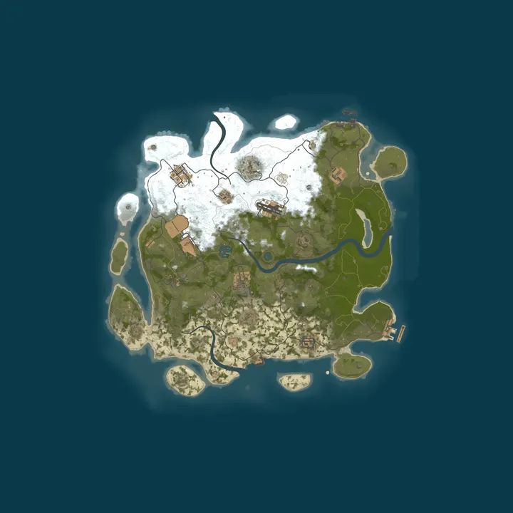 Map of Mamkalo RUST Solo/Duo/Trio 2x Vanilla