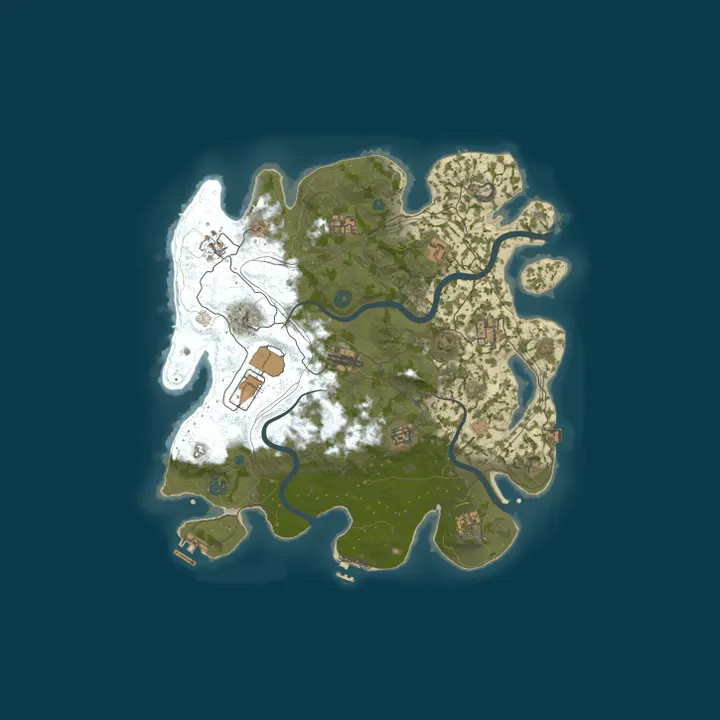 Map of VandalRust|US|2X|50% Upkeep|Noob Friendly|Weekly