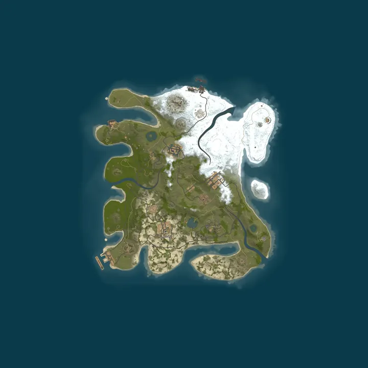 Map of 圆心云北冥游戏系统Rust服务器