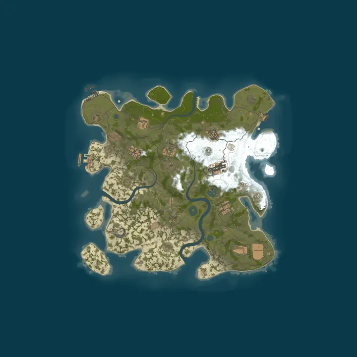 Map of Rust Server, 30x, JP