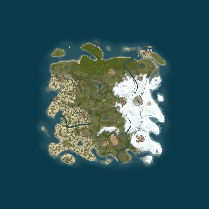 Map of [US] WASTELAND | Custom Gear | Solo Monthly | 5×/10× Night
