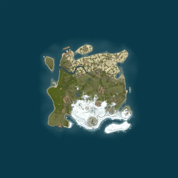 Map of RustBorn [EU] 2X Monthly Main | Just Wiped