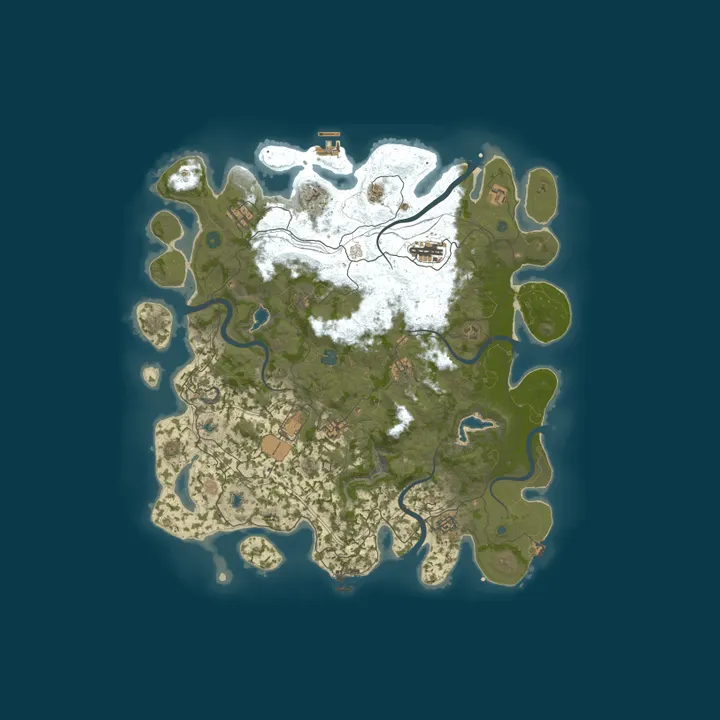 Map of ausRUSTen #2 |PvE|Raidable Bases|Defendable Bases|Defendable Ho