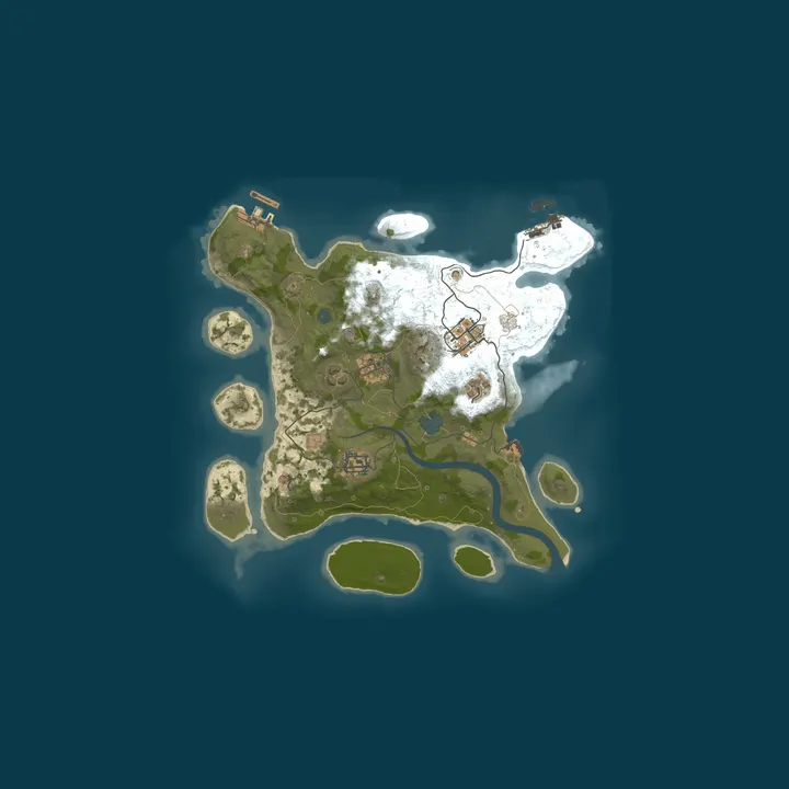 Map of A Shockbyte Rust Server