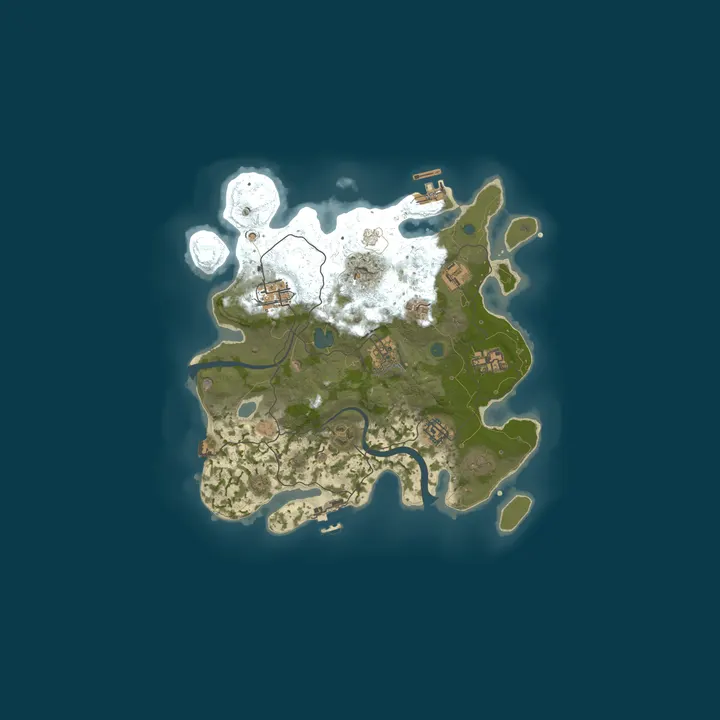 Map of A Shockbyte Rust Server