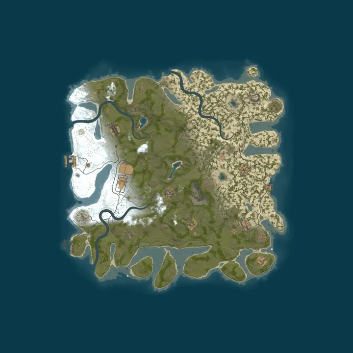 Map of 10/1 RustyRemains 10x Weekly SOLO/DUO/TRIO Loot+/Shop Halite