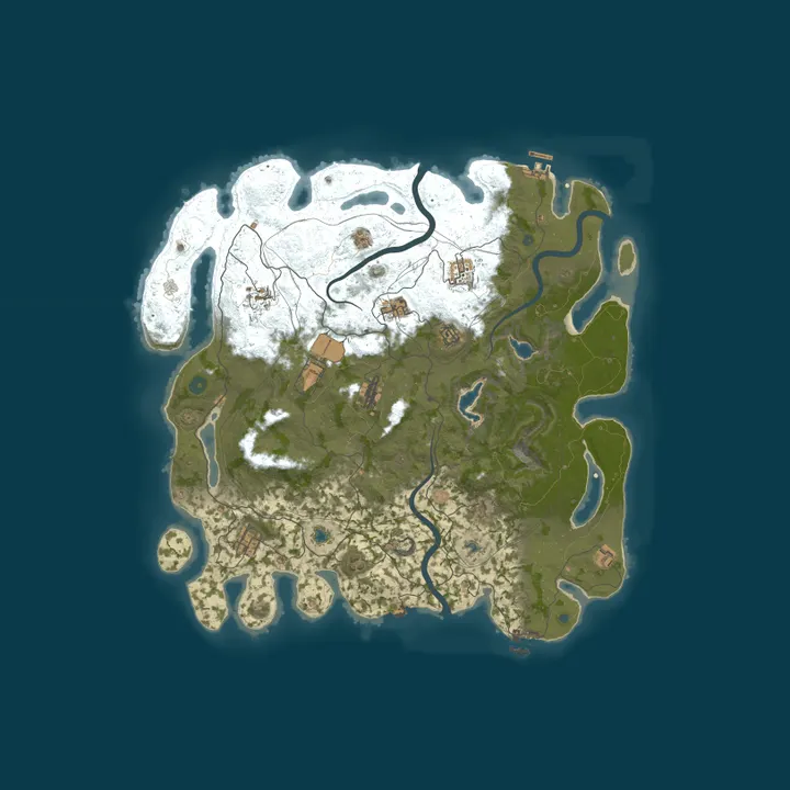 Map of ・RUST KILL・XXX|KILL $ CASH|FARM|SHOPS|TP|HOME|KITS|PVPVEX10