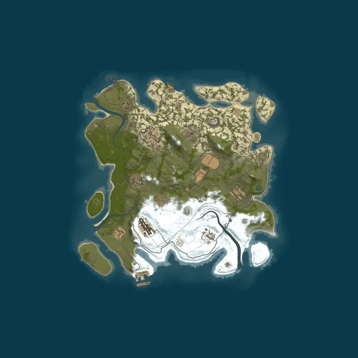 Map of USA RustChimera 2X|PVE|Skills|Zombies|NPC|Raid Bases|Monthly
