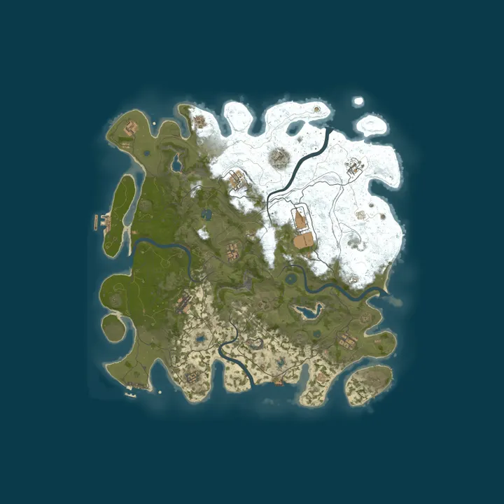 Map of My Rust server | Powered by AMP