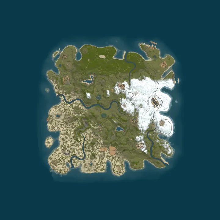 Map of Quebec Rust Town - New Player & Solo Friendly