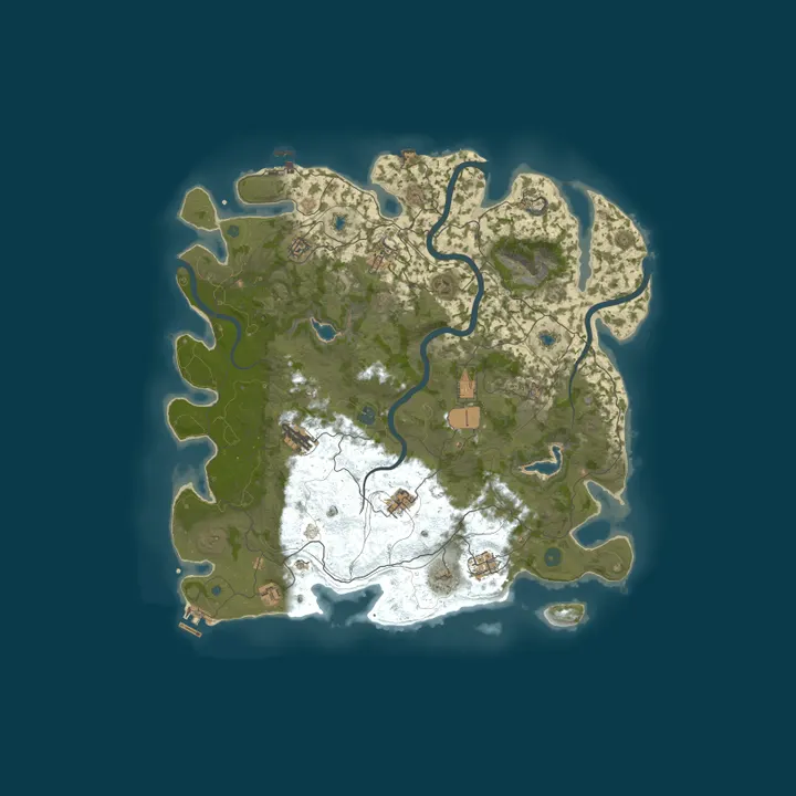 Map of Rust 61 Weekly - PVE/PVP, Kits, Custom Plugins