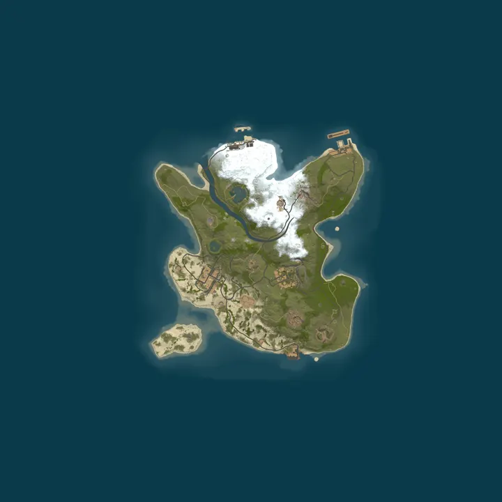 Map of A Shockbyte Rust Server