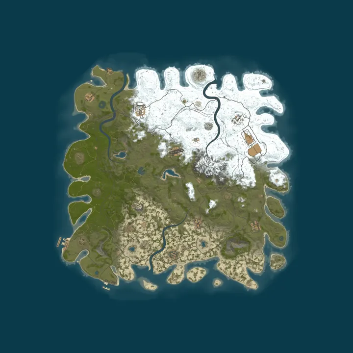 Map of A Shockbyte x Discord Production Rust Server