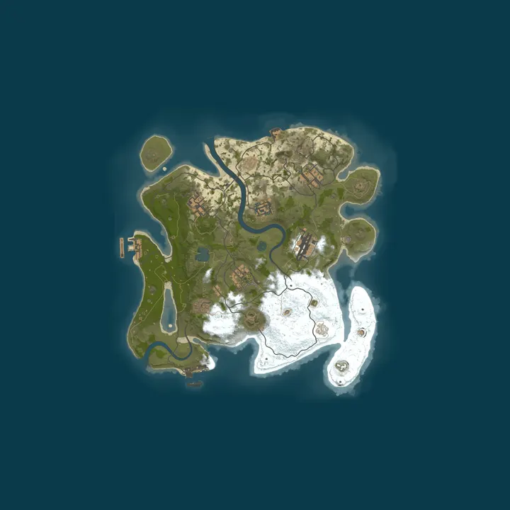Map of A Shockbyte Rust Server