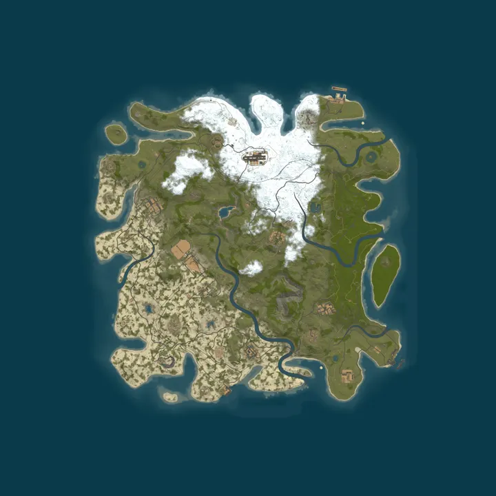 Map of 🔥 Reunion Rust | Last Survivor — 2X | 2-Week Full Wipe