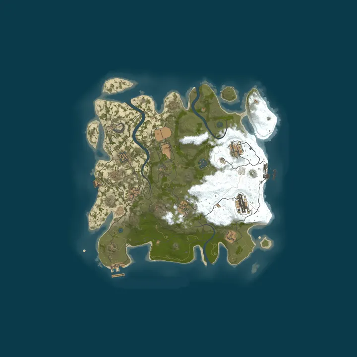 Map of [JP]IWS-DEV-Rust#1 | No Raid PvP | Solo/Duo | Beginner Friendly