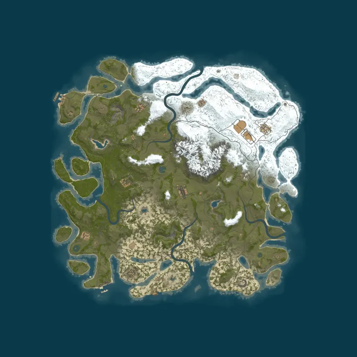 Map of [US] Exile PvE | Noob Friendly | Raidable Bases | Skill Tree | 