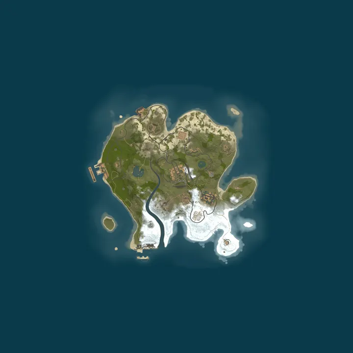 Map of A Shockbyte Rust Server