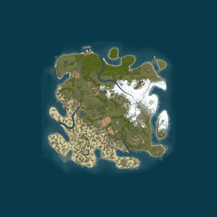 Map of A Shockbyte Rust Server