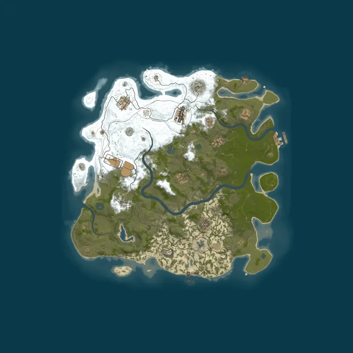 Map of A Shockbyte Rust Server