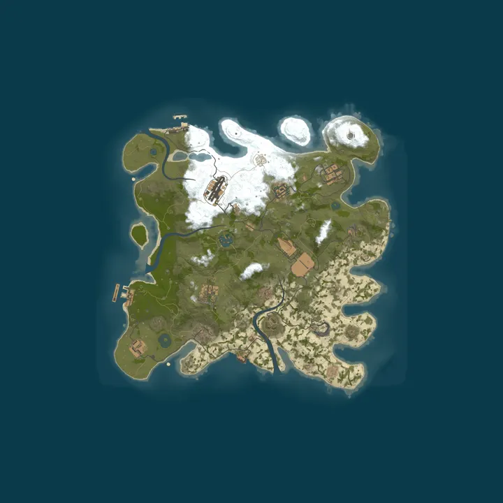 Map of A Shockbyte Rust Server