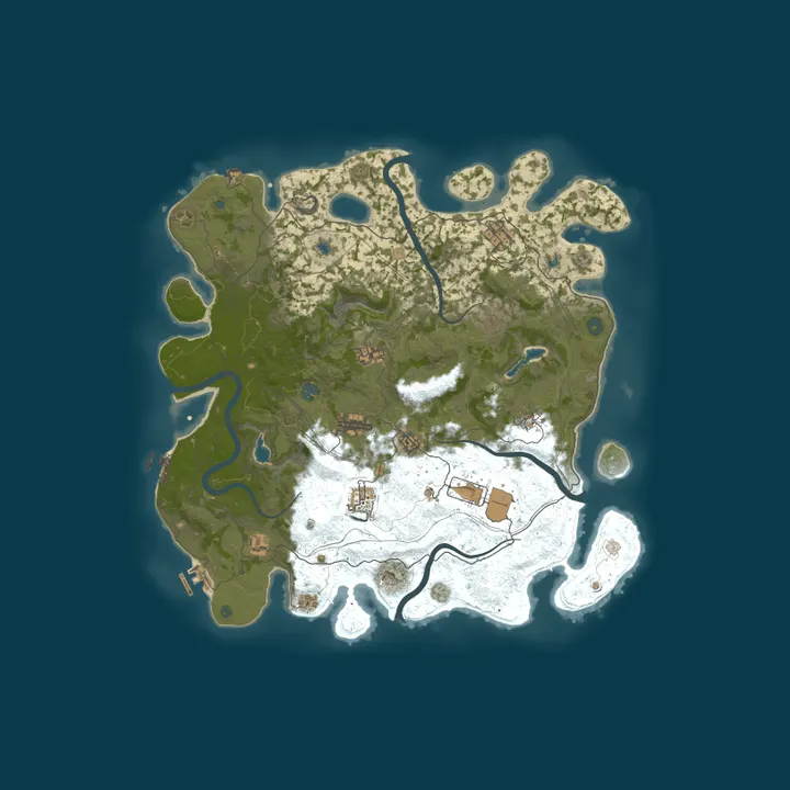 Map of A Shockbyte x Discord Production Rust Server