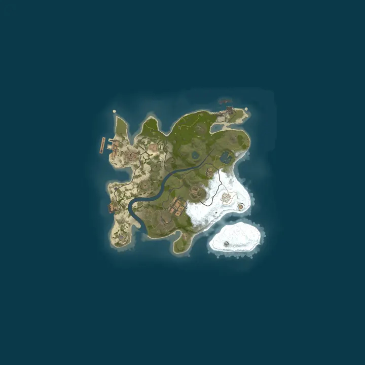 Map of A Shockbyte Rust Server