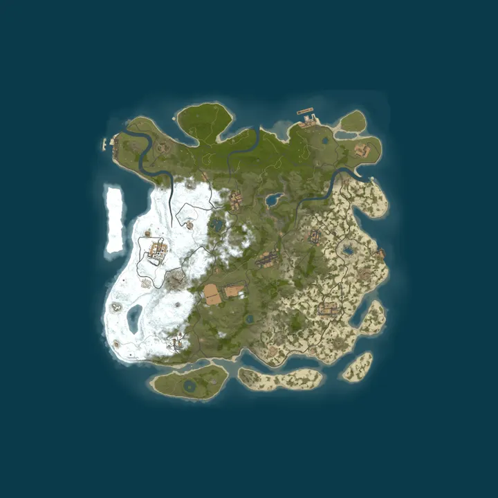 Map of A Shockbyte Rust Server