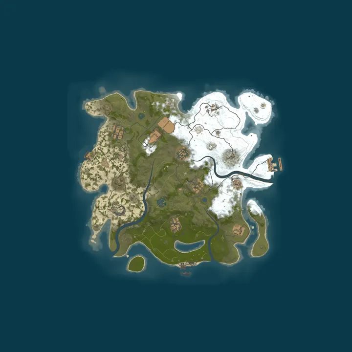 Map of A Shockbyte Rust Server