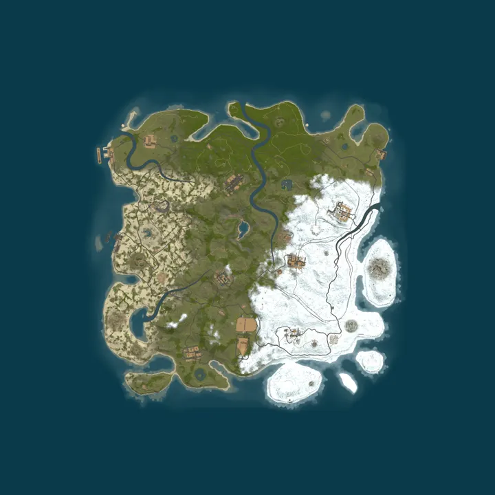 Map of A Shockbyte x Discord Production Rust Server