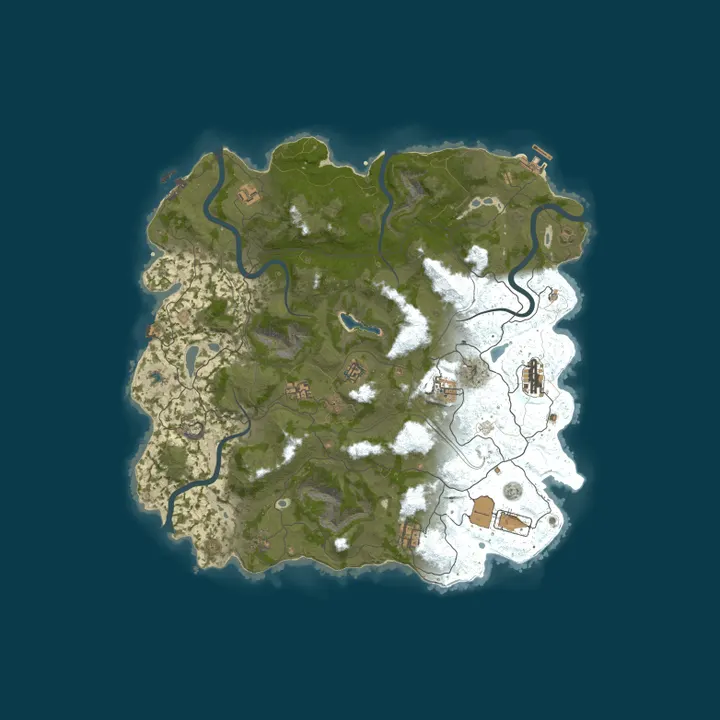 Map of A Shockbyte Rust Server