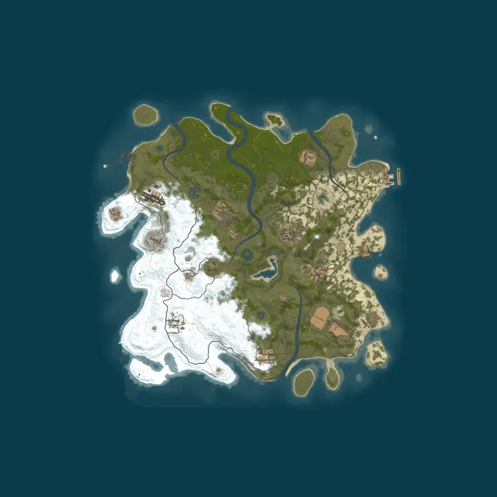 Map of A Shockbyte Rust Server