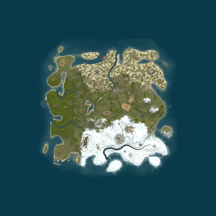 Map of Friendly Rust – Vanilla PvE | 1x1 No PvP No Mods