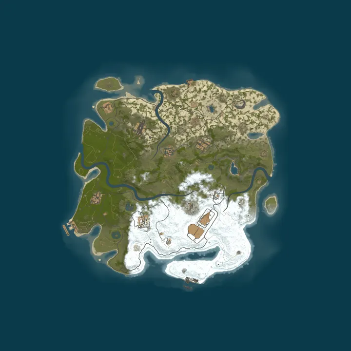 Map of Friendly Rust – Vanilla Softcore | Raids 6-9pm 2x2 No Mods