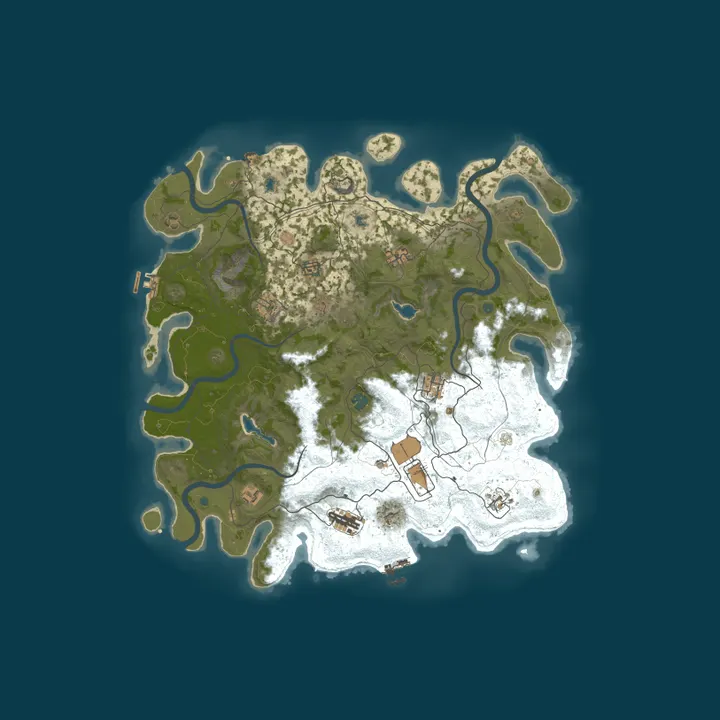 Map of Friendly Rust – No Raid PvP | MyMini 50% upkeep