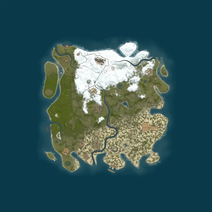 Map of Medium Rusty PvE | Monthly Wipe | Raidable Bases | Quests