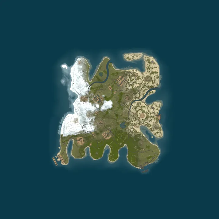 Map of The Rust Server PVP Raidable Bases
