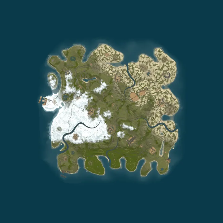 Map of !RUSTY&CHILL! PVE|2X+|Friendly|KaruzaVehicles|Farm|Build|Skill|