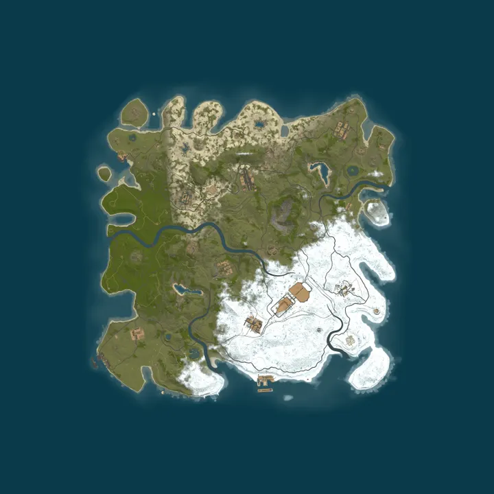 Map of Enchanted.gg EU 5x PvE | No Raiding/Killing | Noob Friendly