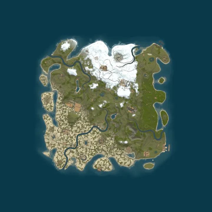 Map of [US] RustEZ Scourge PvE | Zombies | No Raiding | No Killing