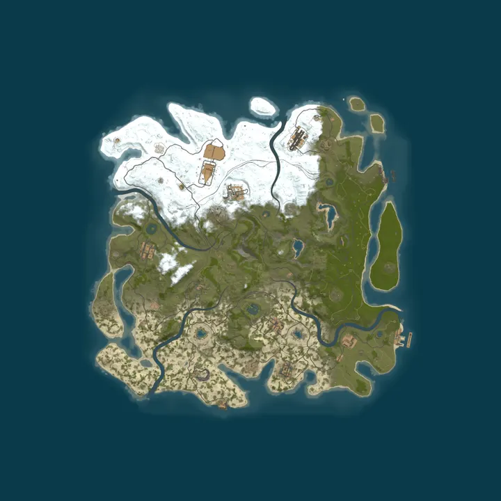 Map of [US] RustEZ Pure PvE | Low Decay | No Killing | No Raiding